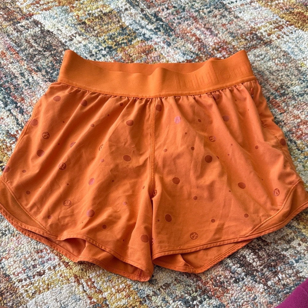 lululemon athletica Orange Athletic Shorts